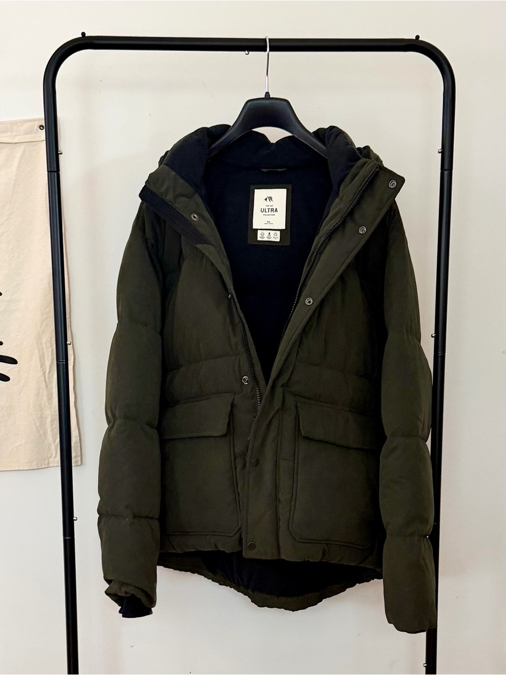Abercrombie & Fitch Olive Green Puffer Jacket